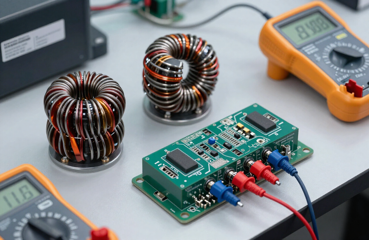 Power electronics and magnetics under test